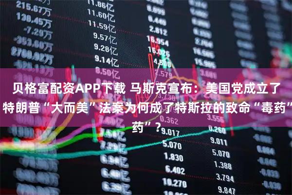 贝格富配资APP下载 马斯克宣布:美国党成立了!特朗普“大而美”法案为何成了特斯拉的致命“毒药”?